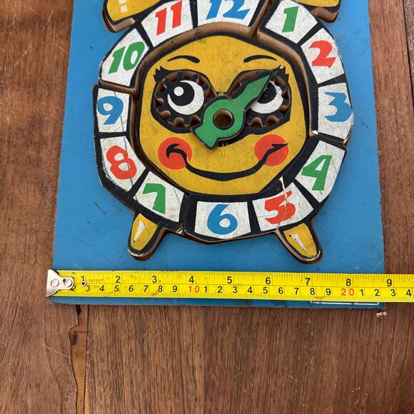 Rainbow Crafts 1950s Wood Resin Children's Puzzles Clock Clown Dog Cat READ‎ - Picture 8 of 9